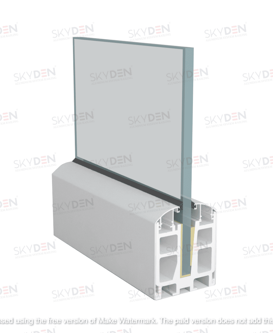 SD 12 Bracket with Cover System for Aluminum Glass Railing Installation, Premium Support Bracket for Balcony and Staircase, Durable Finish, Easy Fitting for Modern Projects